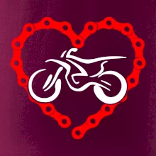 Moto srdce řetěz - enduro