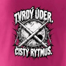 Tvrdý úder čistý rytmus - černobílé zkřížené paličky