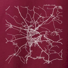 Černobílá mapa  Jindřichův Hradec (37701)