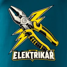 Elektrikář s bleskem a kleštěmi
