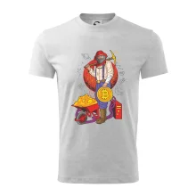 Horník těží bitcoiny