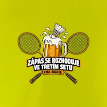 Badminton třetí set na baru