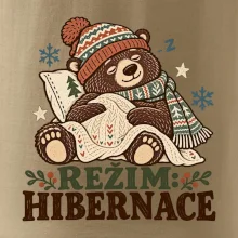 Rodinná vánoční trička - Režim hibernace zimní medvěd táta