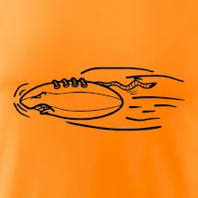 Americký fotbal letící míč