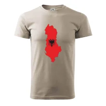 Albánie mapa a znak