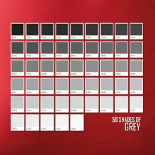 50 barevných odstínů šedi