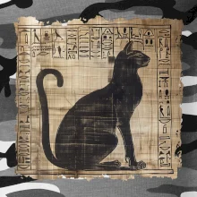 Egyptské hieroglyfy kočka