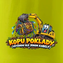 Bagrista kope poklady a kabely