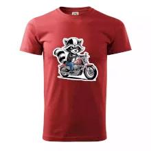 Mýval na motorce kreslený