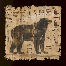 Egyptské hieroglyfy medvěd