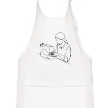 Švadlena a šicí stroj jedním tahem