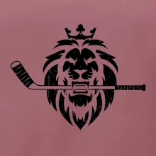 Lev s hokejkou v tlamě