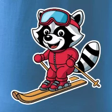 Mýval na lyžích - kreslený