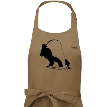 Rybář tahající rybu