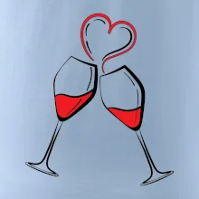 Víno je láska jednoduchý nákres