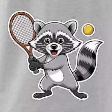 Mýval hraje tenis kreslený