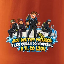 Dva typy potápěčů v neoprenu