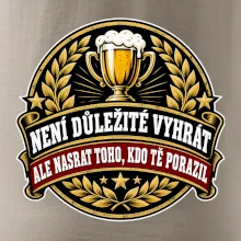 Není důležité vyhrát - pivní pohár a zlatý vavřín