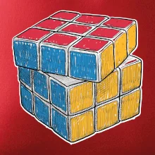 Rubikova kostka kreslená