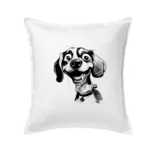 Černobílá karikatura bígl