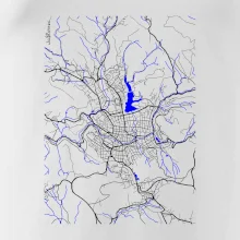 Jablonec nad Nisou - Mapa s vodními toky