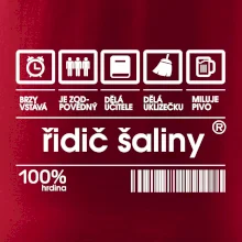 Čárový kód - řidič šaliny