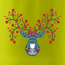 Folklor - jelen s červenými plody