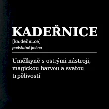 Kadeřnice umělkyně s ostrými nástroji
