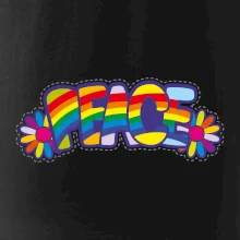 Peace nápis duhový