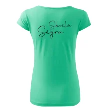 Skvělá ségra - nápis na zádech