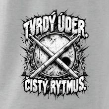 Tvrdý úder čistý rytmus - černobílé zkřížené paličky