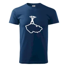 Mapa ČR - cyklista na prsou