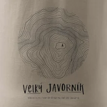 Velký Javorník - vrstevnice v kruhu