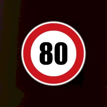 Dopravní značka - omezení rychlosti 80