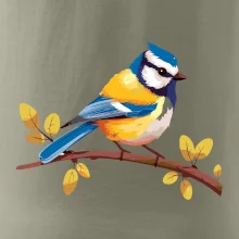 Sýkorka modřinka kreslená