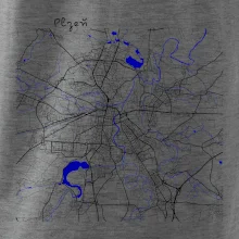 Plzeň mapa s vodními toky