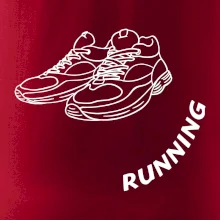 Running nápis šikmo