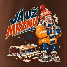 Rodinná vánoční trička - Já už mrznu táta sáňkování