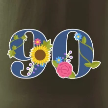 Květinové číslo kreslené - 90