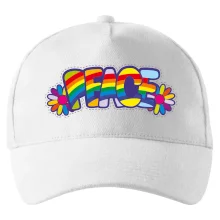 Peace nápis duhový