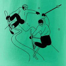 Lyžovaní - kresleny obrázek