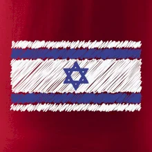 Vlajka Izrael kreslená