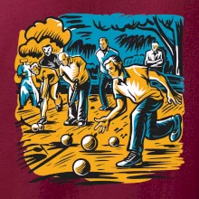 Petanque hra - modro oranžová