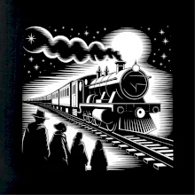 Hogwarts Express černobílý