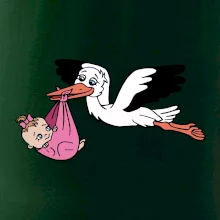 Čáp a miminko - holka (Hana-creative)