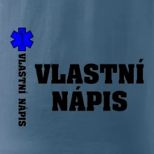 Hvězda života - vlastní nápis vpředu a vzadu