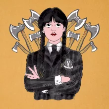 Sekery - holka v černém (Pecka design)