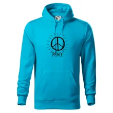 Peace symbol černobílý