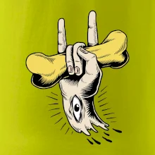 Rocková ruka kost a oko