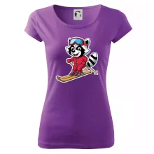 Mýval na lyžích - kreslený